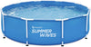 Summer Waves 10 x 30 Round Metal Frame Above Ground Swimming Pool