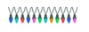 Lightshow 12.5 ft. 12-Light Christmas Color Changing Light Show String C9 Shape Set 16074