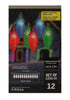 Lightshow 12.5 ft. 12-Light Christmas Color Changing Light Show String C9 Shape Set 16074