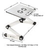 Executive Office Solutions Adjust Aluminum Laptop Desk with USB-Fans (Silver)