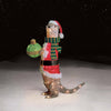 32In Tinsel Otter in Santa Suit holding Ornament With 70 Lights