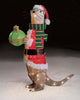 32In Tinsel Otter in Santa Suit holding Ornament With 70 Lights