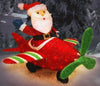 Holiday Time 36" Light Up Tinsel Santa With Plane