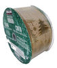Kirkland Wire Edged Brown Burlap with Gold Christmas Tree Ribbon 50yd x 2.5in