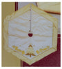 Adjustable Luxury Christmas Tree Skirt Gold Skirt with Christmas Tree & Presents
