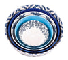 Tropicla Ikat 10-Piece Melamine Mixing Bowl Set with Lids, Blue Tropical