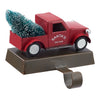 Holiday Time Red Old Red Truck Christmas Stocking Holders  4.9 in