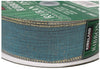 Kirkland Signature Wire Edged Turquoise with Gold Ribbon 50 yards 1.5 inches