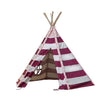 TurtlePlay Kid's Pink Stripe 6 FT Tall LED Teepee