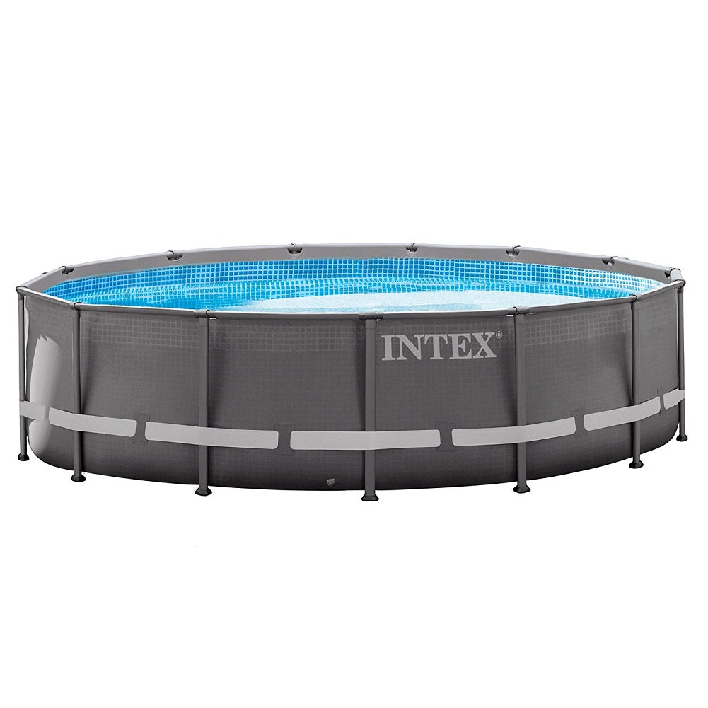 Intex 14ft X 42in Ultra Frame Pool Set with Filter Pump, Ladder, Ground Cloth & Pool Cover