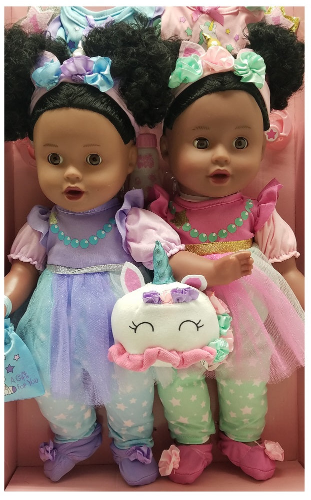 Celebrating twins dolls unicorn best sale