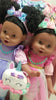 Celebrating Twins 15" Twin African American Baby Dolls A Magical Day-Unicorn
