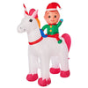 Holiday Time Yard Inflatables Unicorn with Elf 6 ft