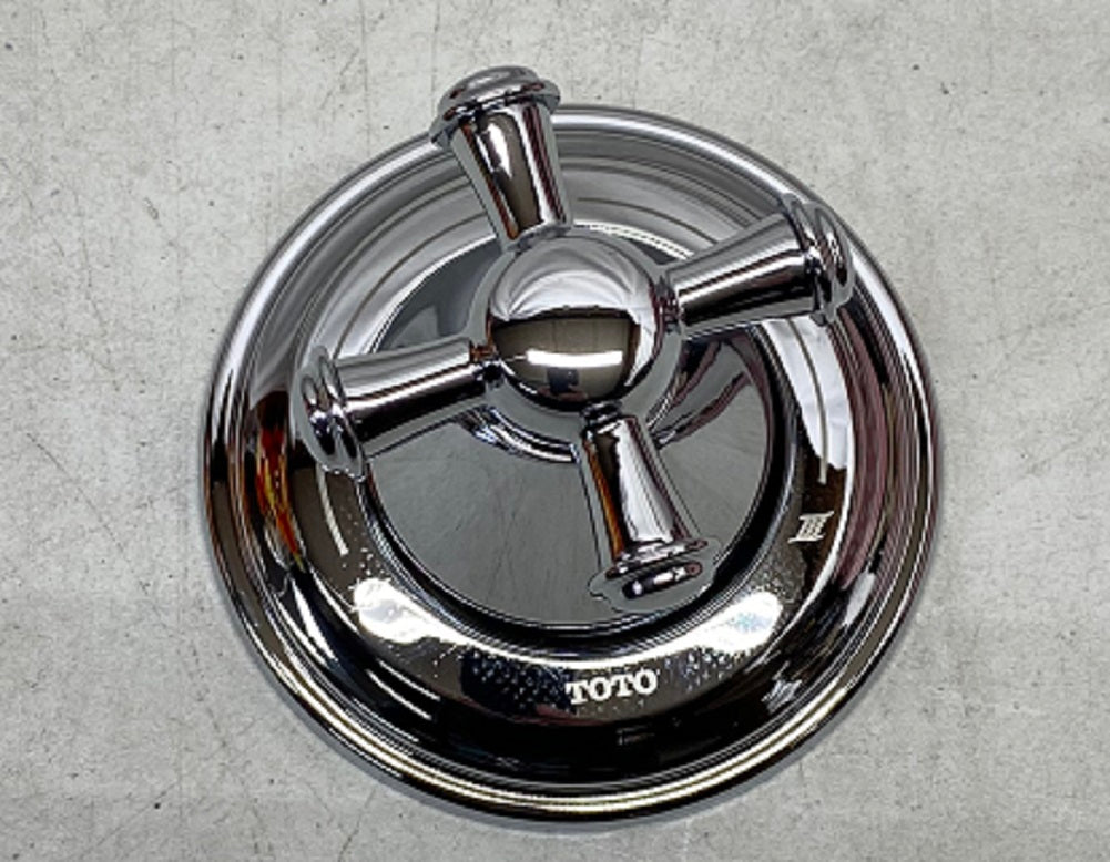 Toto TS220XW#CP Trim Vivian Cross Diverter 3-Way Without Off, Polished Chrome