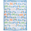 Sumersault Vroom Vroom 10-Piece Crib Set - Blue/Orange/Green