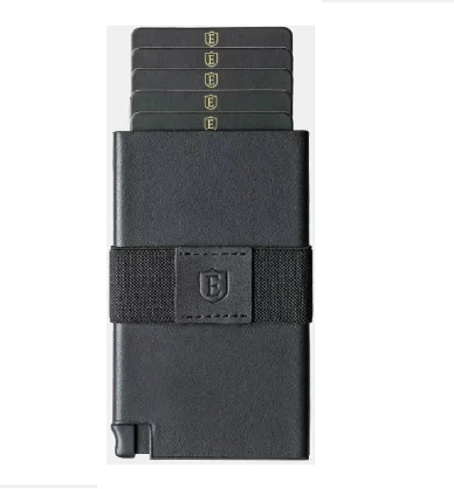 Ekster Senate Slim Leather Wallet RFID Blocking Quick Card Access Nappa Black