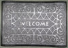 Heavy Duty Indoor/Outdoor "Welcome" Entrance Floor Mat Shoe Scraper, Grey