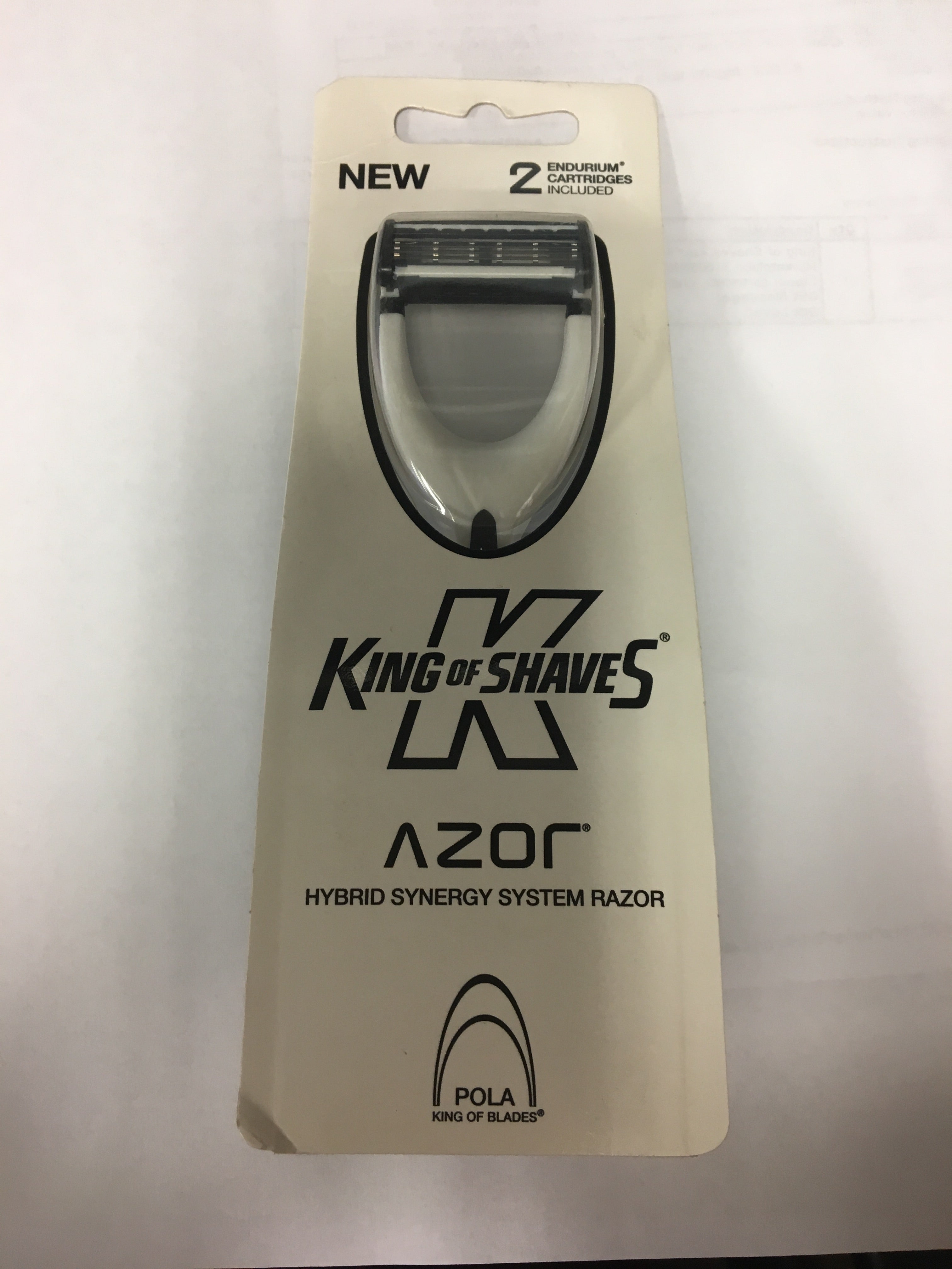 King of Shaves Azor Pola Hybrid Synergy Razor White