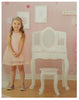 Teamson Kids Girl's Fashion Vanity Table & Stool Set White with Pink Trim