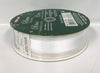 Kirkland Wire Edged Ribbon White Striped 50 yards 1.5 inches