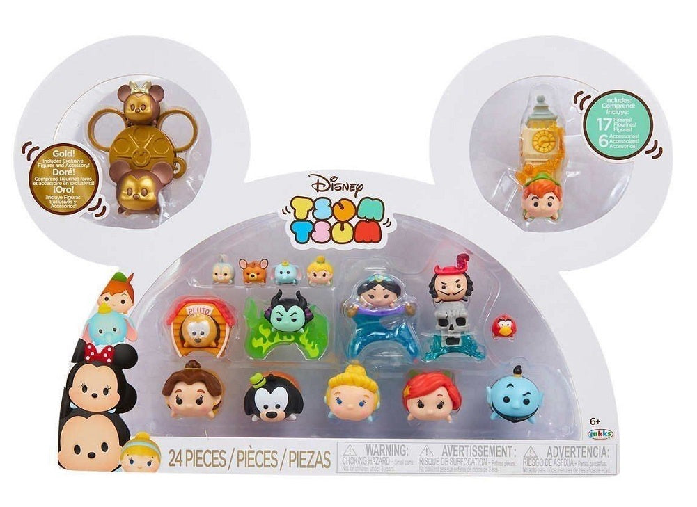 Disney Tsum Tsum Multi-pack Set 24 Pieces with Exclusive Gold Figures