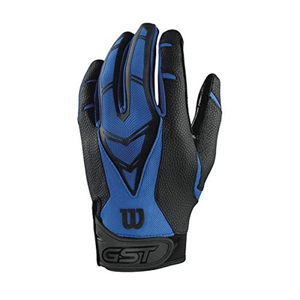 Wilson GST Skill Football Gloves Blue, Adult Large