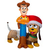 Disney 6 FT Wide Pre-lit Inflatable Airblown Inflatable Woody and Slinky Scene