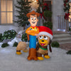 Disney 6 FT Wide Pre-lit Inflatable Airblown Inflatable Woody and Slinky Scene