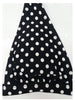 Xhilaration Women's Halter Strappy Bikini Top Black with White Dots, X-Small