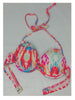 Xhilaration Women's Push-Up Underwire Strappy Bikini Top Hot Coral Multi, XSmall