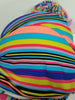 Women's Push-Up Underwire Strapless Bikini Top Multi-Color Stripes , XSmall
