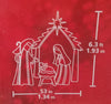 Home Accents Holiday 6FT LED Lighted Burlap Nativity Scene