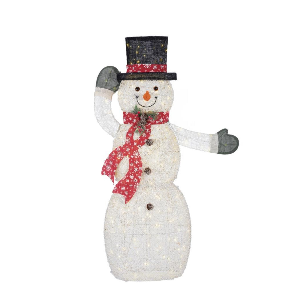 Snowman Pvc Home Accents Holiday 5ft Warm White LED Animated PVC Snowman with Hat ...