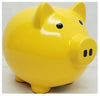 Yellow Ceramic Piggy Bank Large 8" H x 10" L