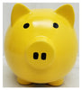 Yellow Ceramic Piggy Bank Large 8" H x 10" L
