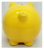 Yellow Ceramic Piggy Bank Large 8" H x 10" L