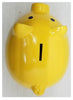 Yellow Ceramic Piggy Bank Large 8" H x 10" L