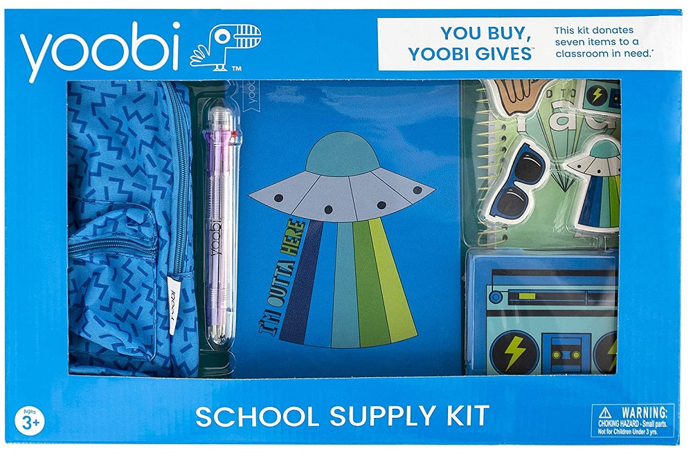 Yobi School Supply Kit 16-Piece Glad to Be Rad - Blue