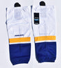 Bauer 800 Series Ice Hockey Sock, White, Navy with Gold & White Stripes, Youth L-XL