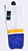 Bauer 800 Series Ice Hockey Sock, White, Navy with Gold & White Stripes, Youth L-XL