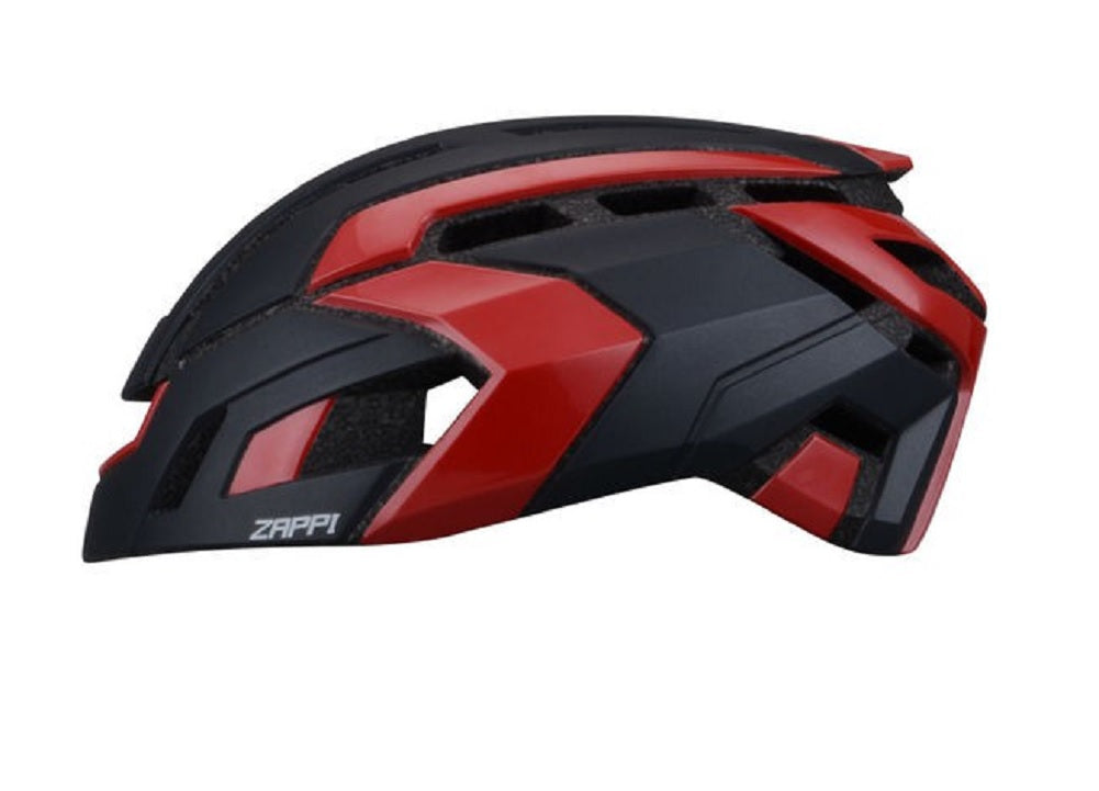 NOW ZAPPI Bike Cycling Helmet - Aerodynamic Bicycle Matte Black/Red L/XL