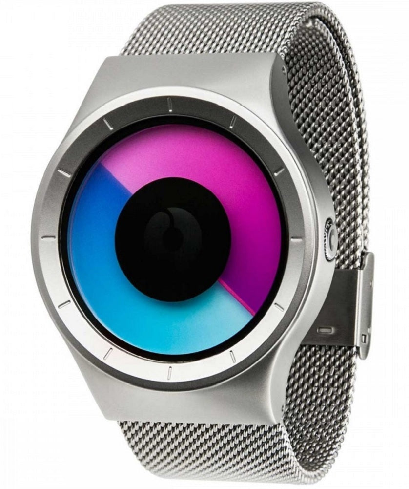 Ziiiro Celeste Men's Stainless Steel Wrist Watch Chrome - Purple